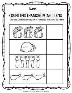 Thanksgiving Math Worksheets | Math Worksheets