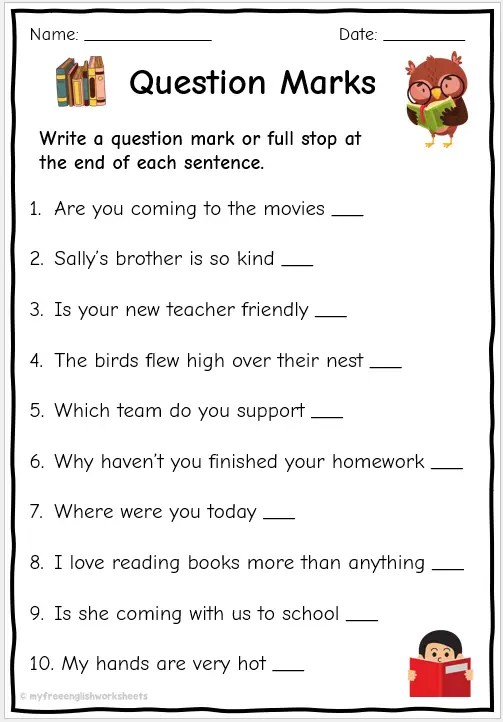 Writing Questions - Who, What, Where, When, Why, How - Worksheets Library