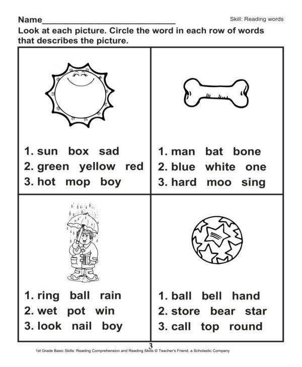 Reading Comprehension Printable Worksheet First Grade - Etsy Ireland