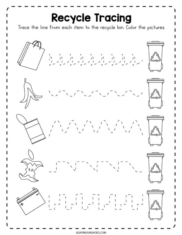 Recycling Worksheets for Kids PDF Printable Worksheets Library