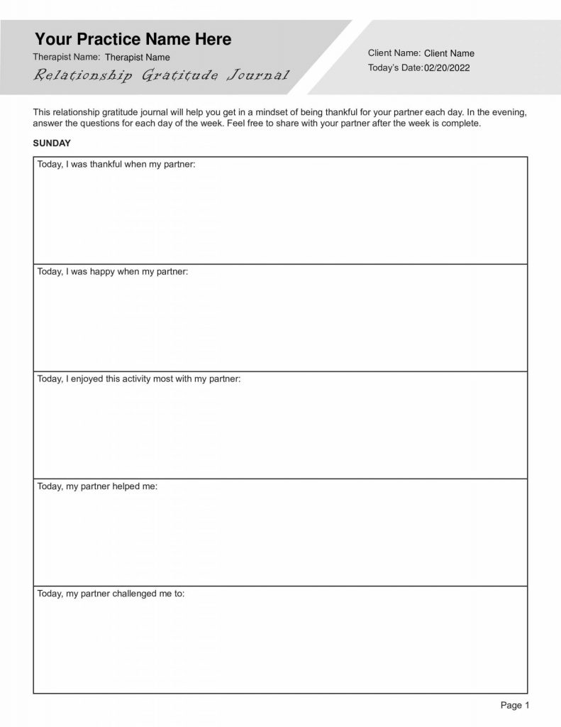 FREE Printable Daily Gratitude Journal Template With Prompts 