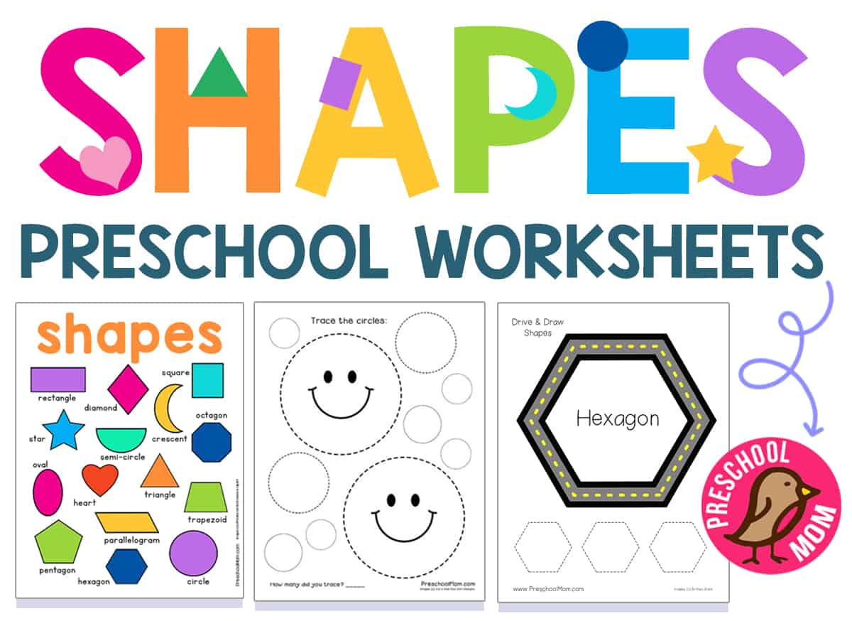 Shapes worksheets for preschool - Coloring Pages