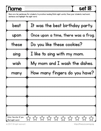 First Grade Sight Words- 1st Grade Sight Words Worksheets