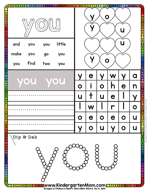 Free Sight Word Worksheet - (we) - Free4Classrooms