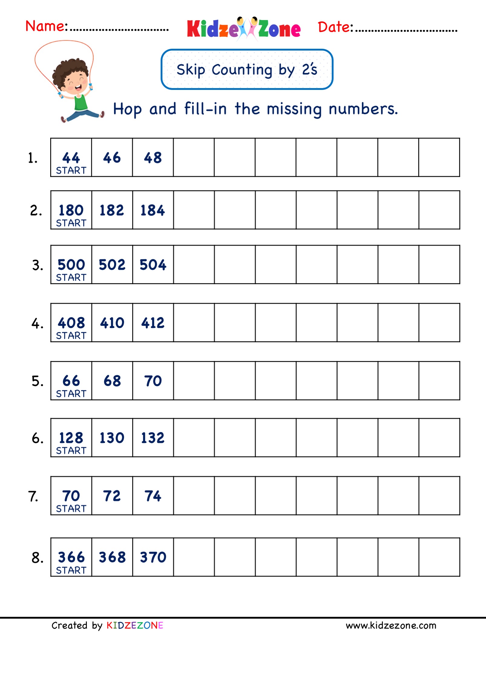 Number Sequence Patterns to 100 Worksheets - Ocean Theme