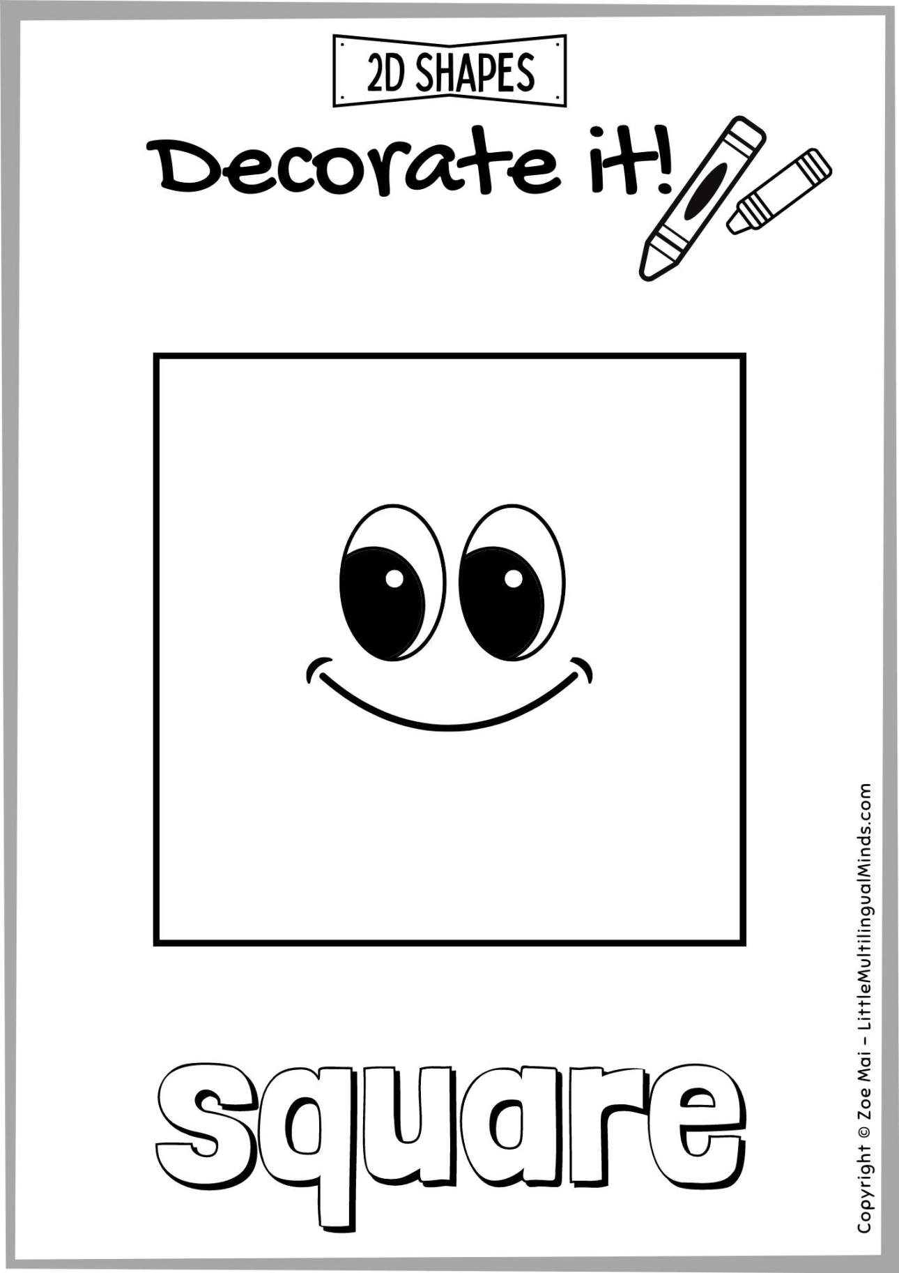 Free Square Worksheets For Preschool The Hollydog Blog Worksheets