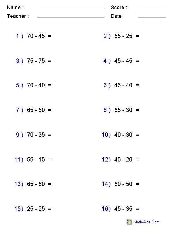 Subtraction within 10 Worksheets - Mamas Learning Corner
