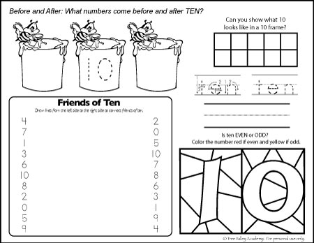 Learning #6-10 | Kindergarten, Preschool Math Worksheet | GreatSchools