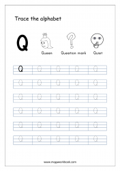 Letter A alphabet tracing worksheets - Free printable PDF