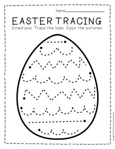 Easter Tracing Worksheets - Free Pre Writing Worksheets PDF