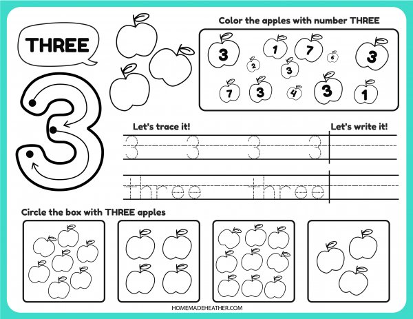 free number tracing worksheets