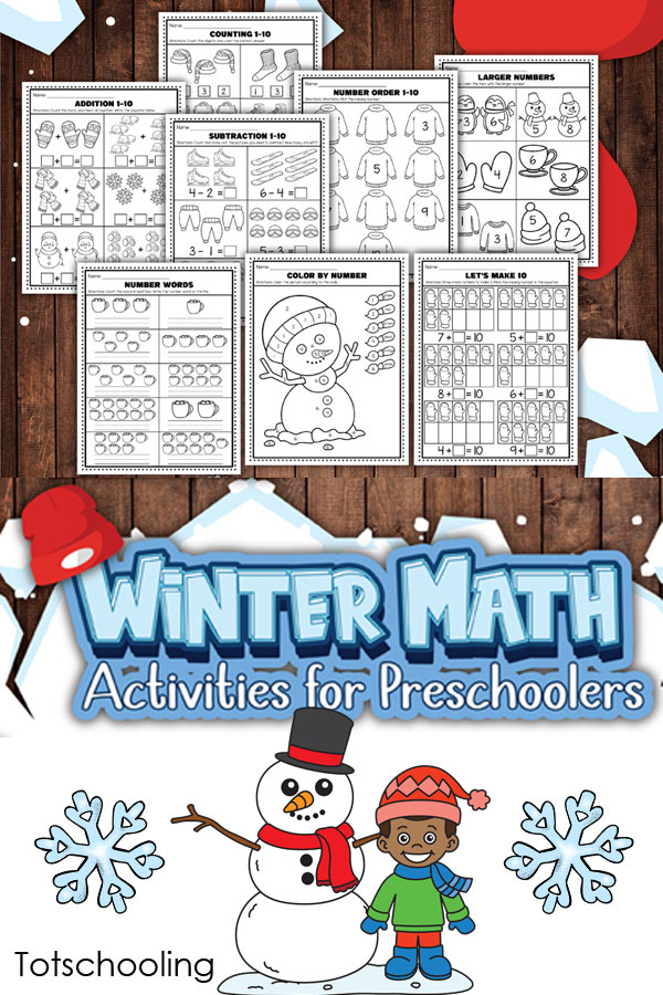 Winter Worksheets and Printables for PreK and Kindergarten
