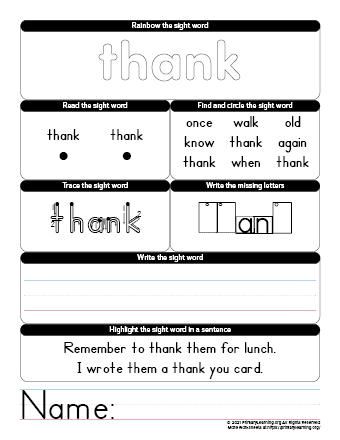 beginner kindergarten sight word sentences worksheets