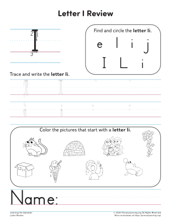 letter i worksheets for kindergarten