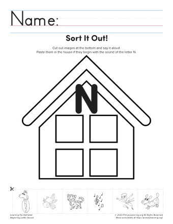 letter n worksheets