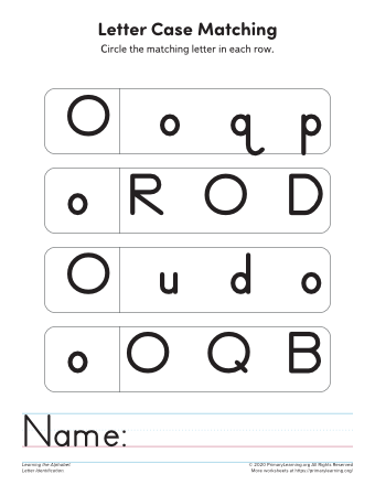 Tracing Letter O Worksheet