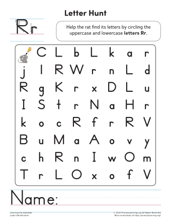 Letter Case Recognition Worksheet: Letter H | MyTeachingStation.com