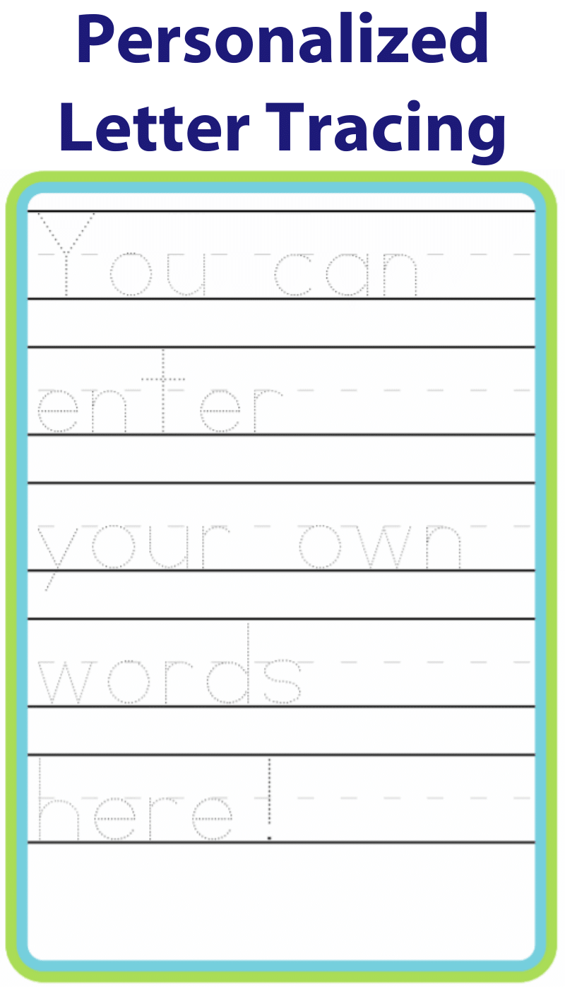 Free Printable Handwriting Practice Tracing Worksheet