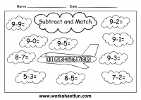 Single-Digit Subtraction Worksheet 2  