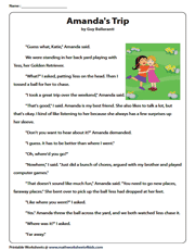 2nd Grade Reading Comprehension Passage and Multiple-Choice Test