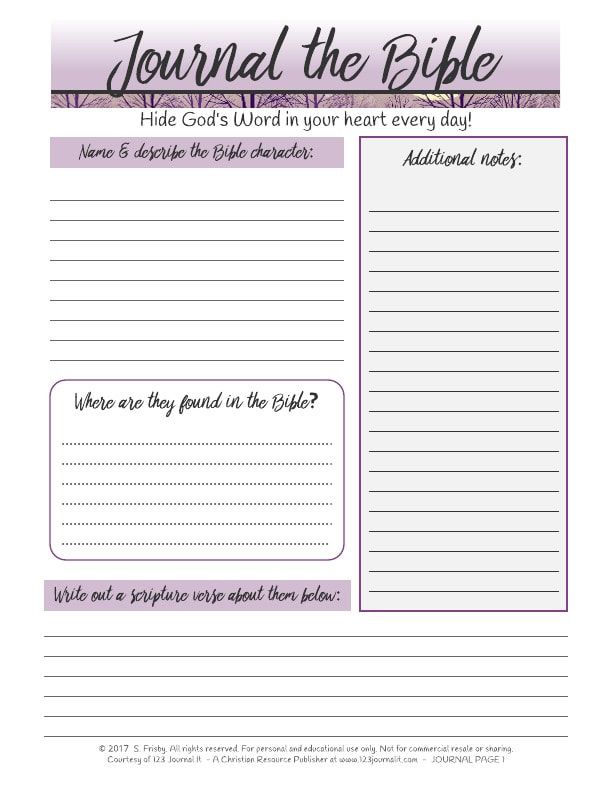 21 Printable SOAP Bible Study Pages - My Printable Faith