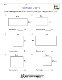 Perimeter Questions Worksheet | Year 3 Word Problems