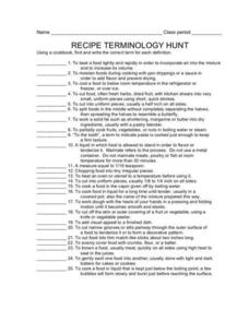 Cooking terms - ESL worksheet by helenap