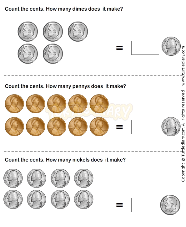 1st Grade Counting Money Worksheets - free & printable | K5 Learning