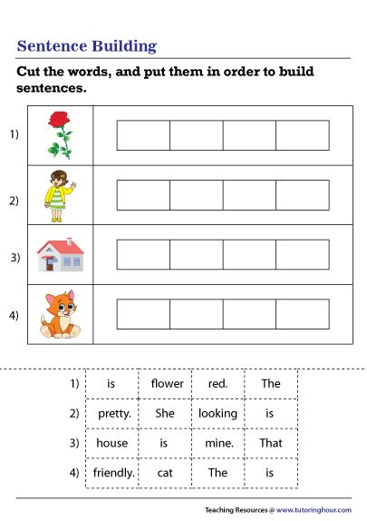 Kindergarten Writing Sentences Worksheets - Superstar Worksheets