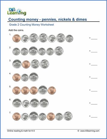 Money Worksheets for 2nd Grade - Planning Playtime