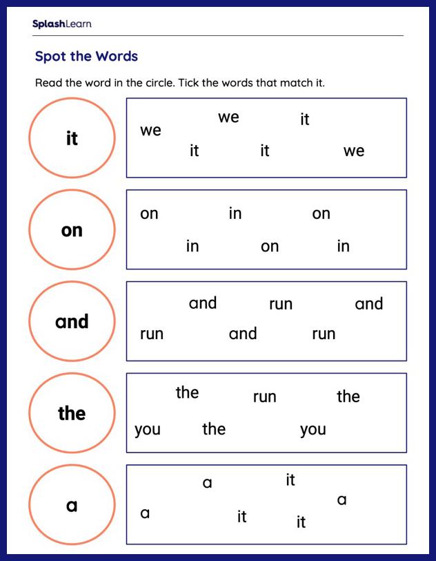 Pre K Sight Word Worksheets that are fun! - Fun with Mama
