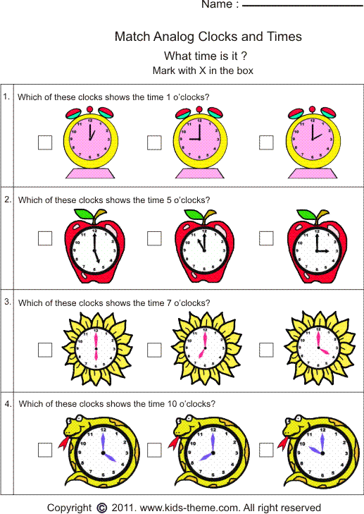 Clock Worksheets | Download Free Printables For Kids