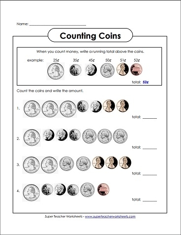 Free Download: Counting Change Worksheets
