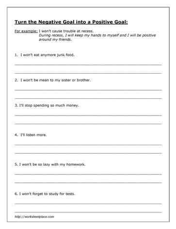 group therapy worksheets