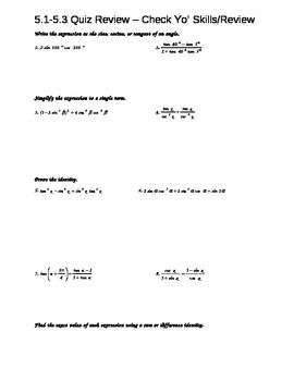 Trig Identities Challenge Activity | Math = Love