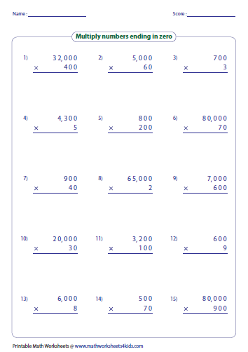 Grade 4 Multiplication Worksheets - free &  printable | Worsheets library