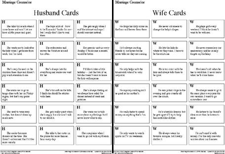 marriage counseling worksheets