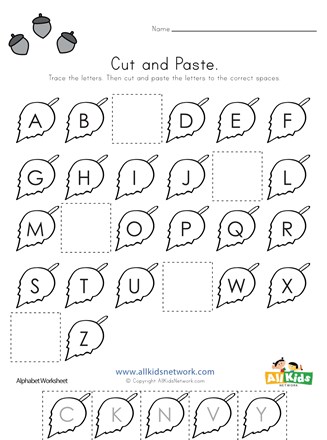 Free Cut and Paste Number 8 Worksheets | Number 8 Cut and Paste 