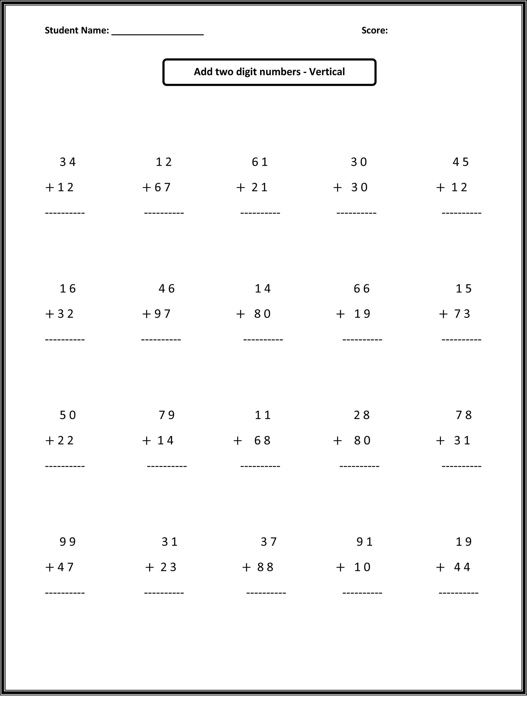 FREE Back to School Math Worksheets for 2nd grade by Shelly Sitz
