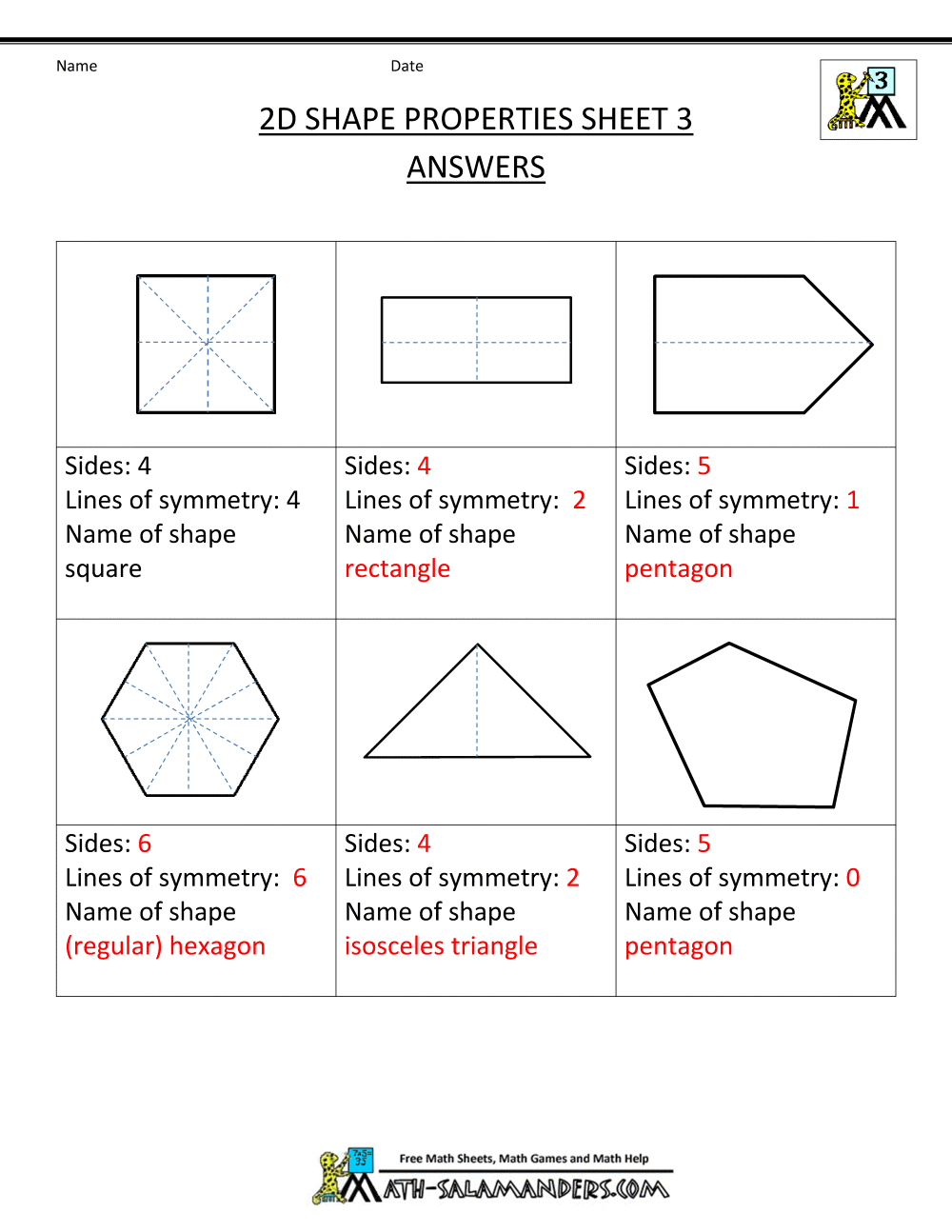 CBSE class 3 geometry worksheets online math practice tests
