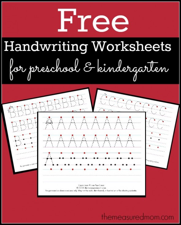 Free Handwriting Worksheets for Kindergarten - Sample Pages - Your 