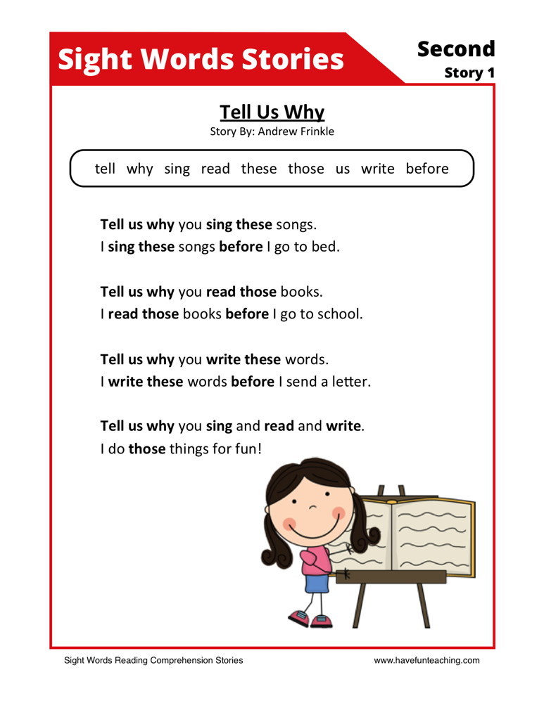 Kindergarten Reading Comprehension - My Dog | Wellspring