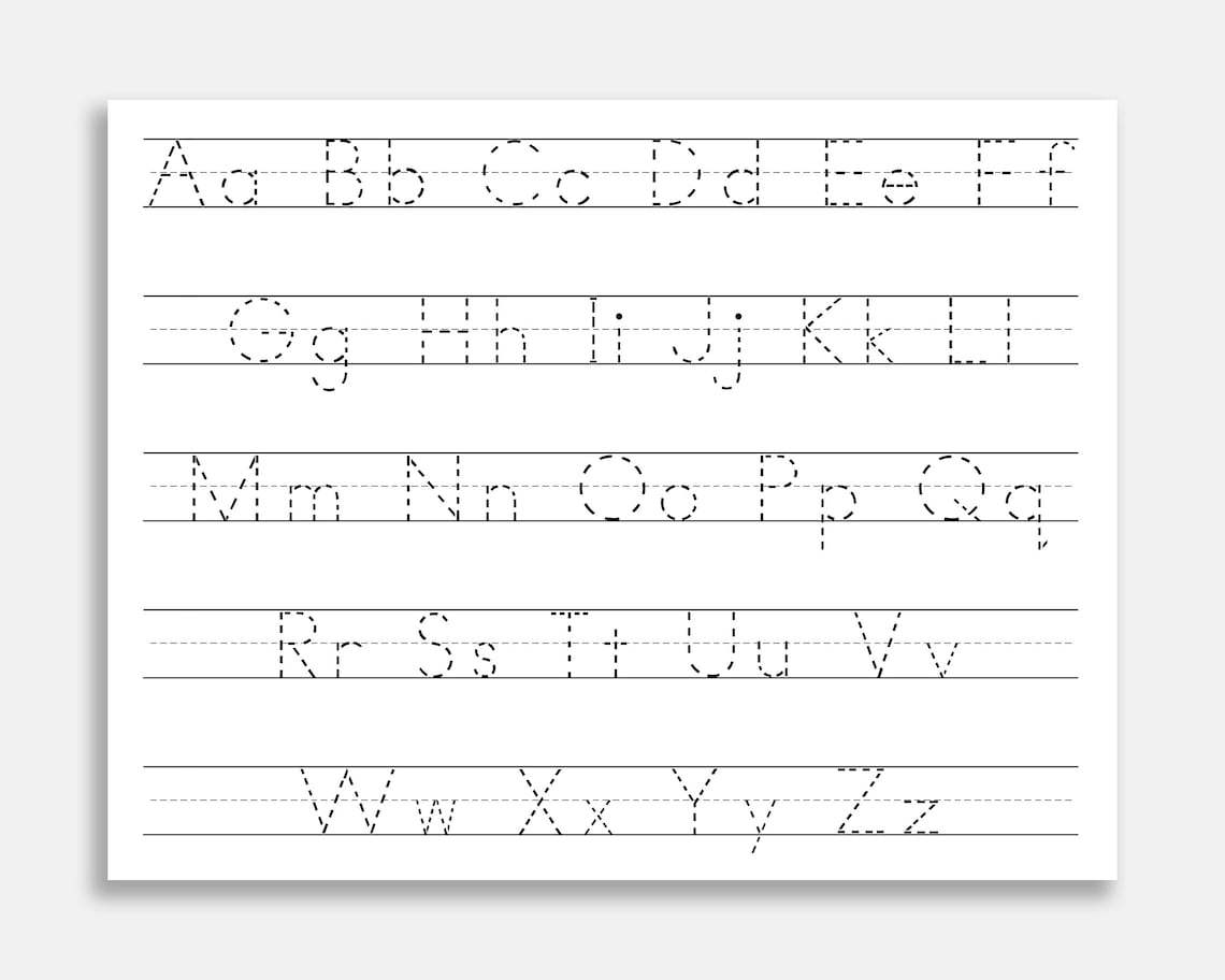 Alphabet Cursive Handwriting Practice For Capital And Lowercase Letters