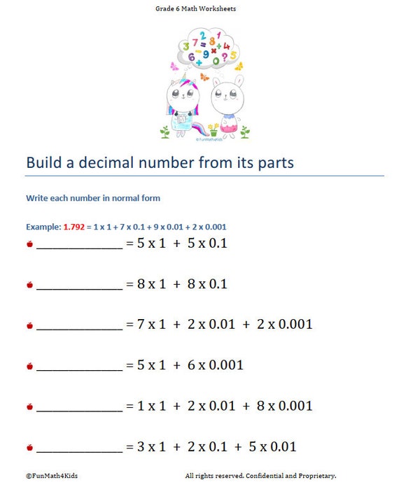 Grade 6 Math Worksheets | Multiplication - Education PH