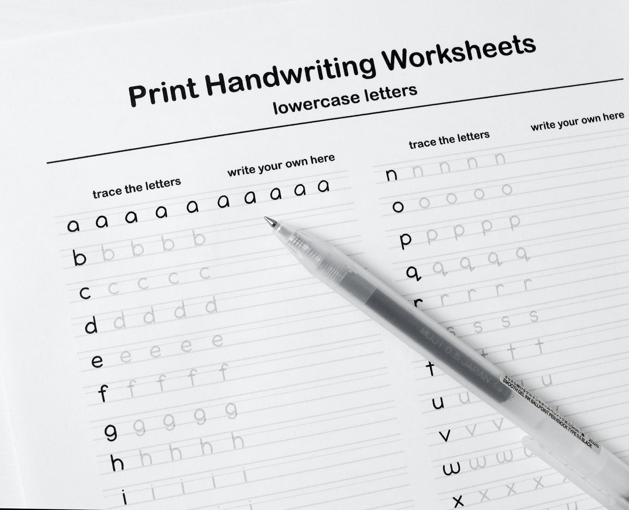 Improve Your Handwriting: Printable Practice Worksheets for Adults