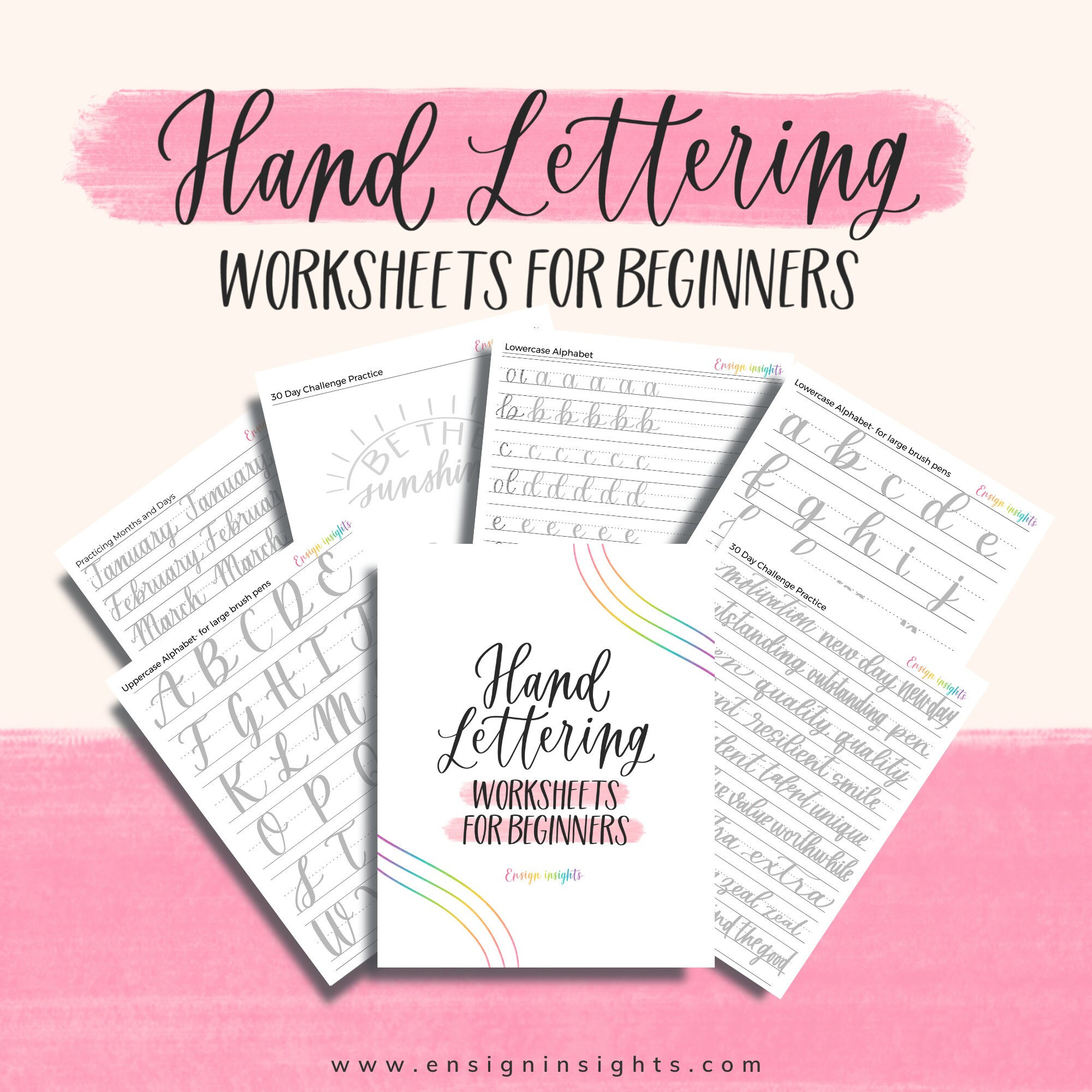 30+ FREE Lettering Worksheets: Print & Start Practicing!