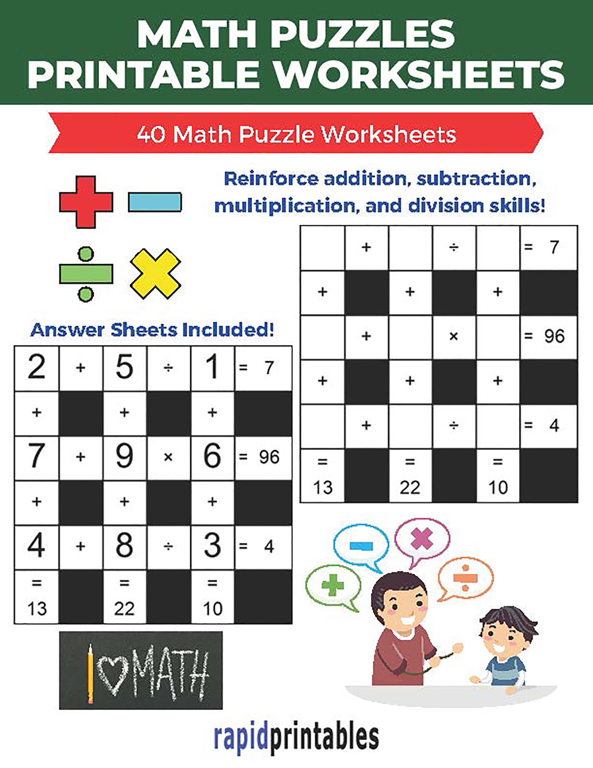 Math Puzzles Worksheets | 99Worksheets