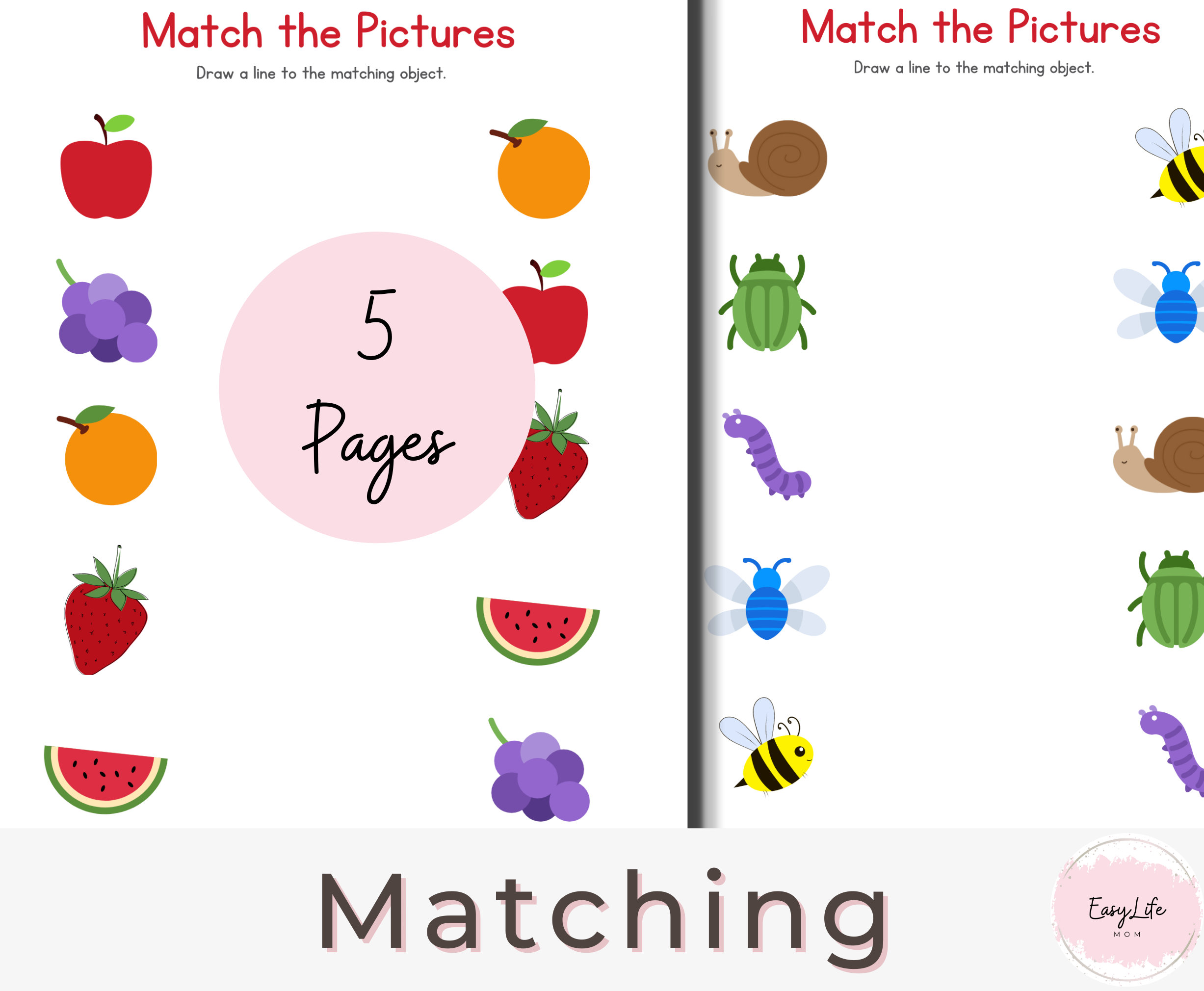 Picture Matching Worksheets For Preschool Free Logical Thinking