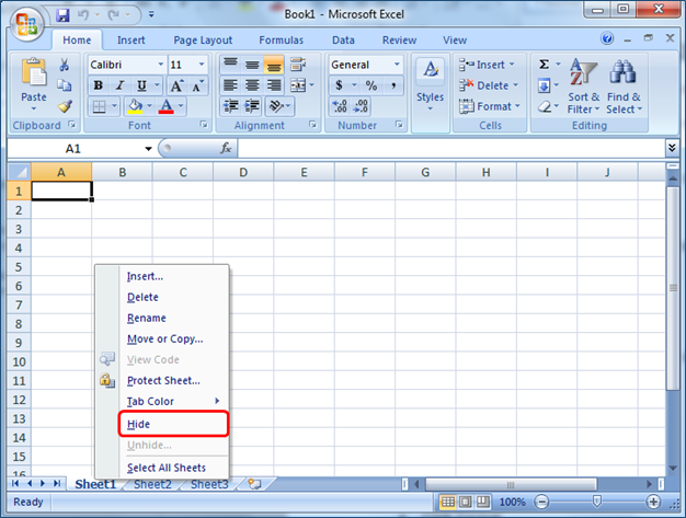 how to unhide worksheets in excel