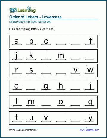Free Printable Worksheets for Kids - Alphabet and Letters
